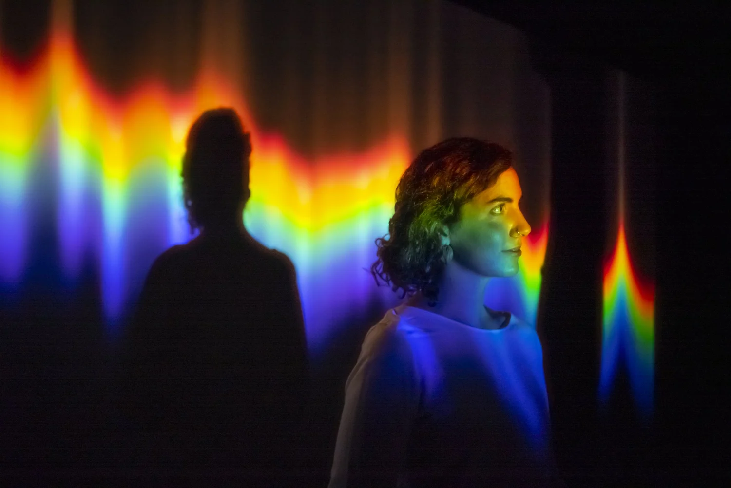 Into the Light — a recreated dynamic rainbow in a dark space